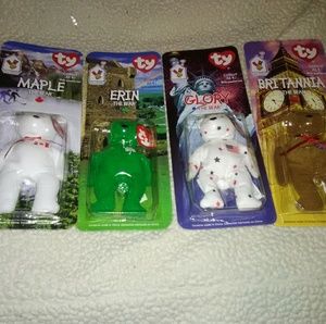 Vintage4 bear set Donald's mini beanie babies